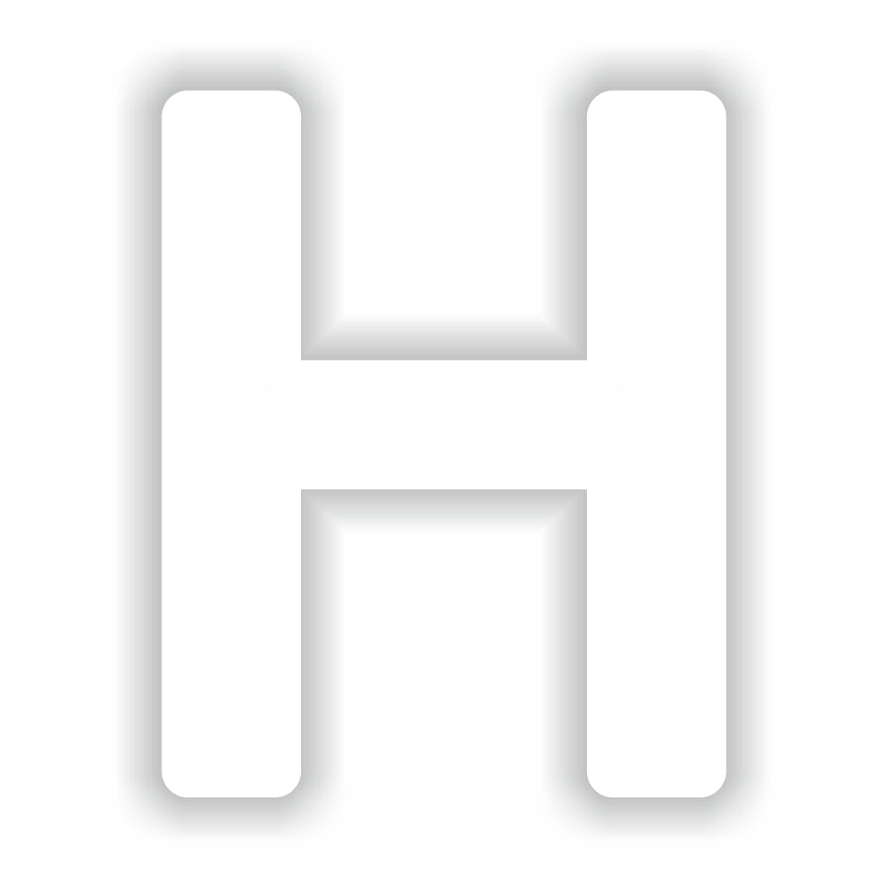 Letter H White