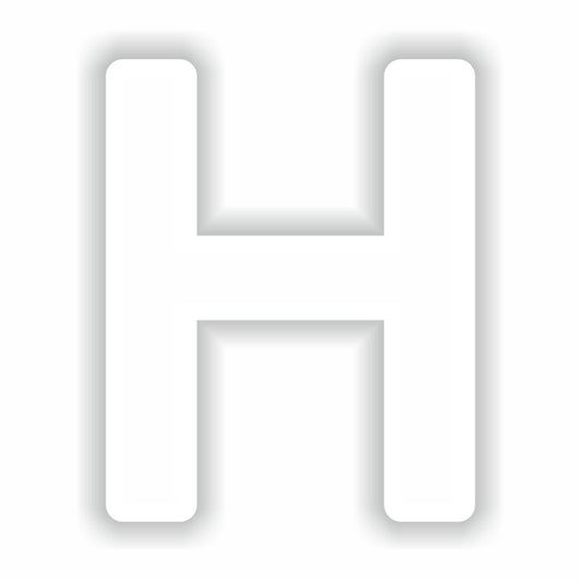 Letter H White