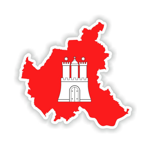 Hamburg Map Flag