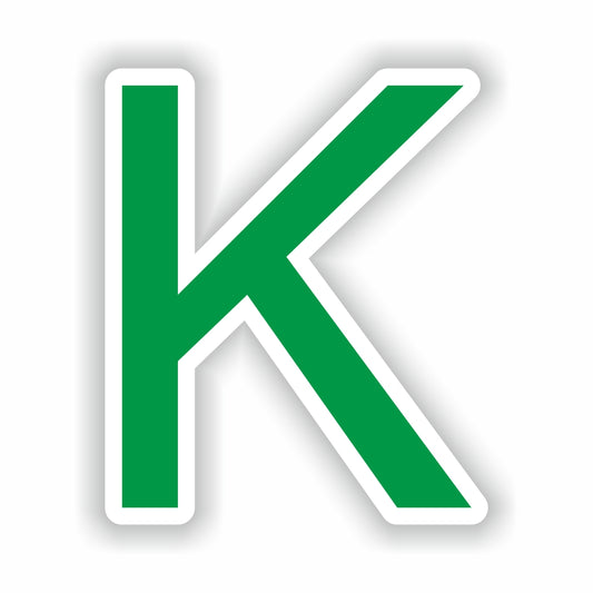 Letter K Green