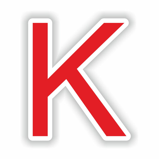 Letter K Red