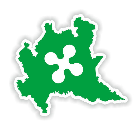 Lombardy Lombardia Map Flag