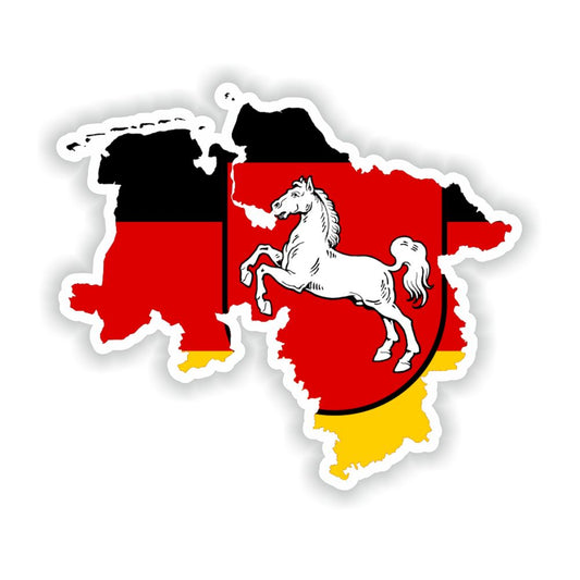 Lower Saxony Map Flag