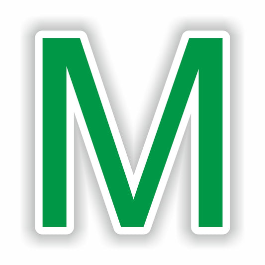 Letter M Green