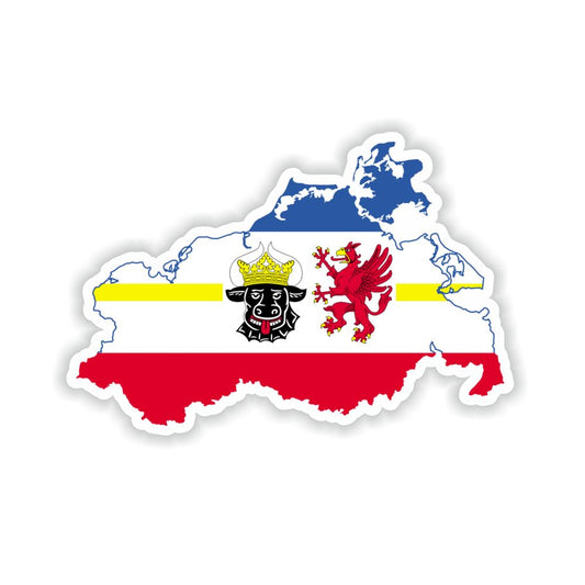 Mecklenburg Vorpoern Map Flag