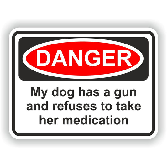 Dog Has Gun And Refuses Take Her Medication