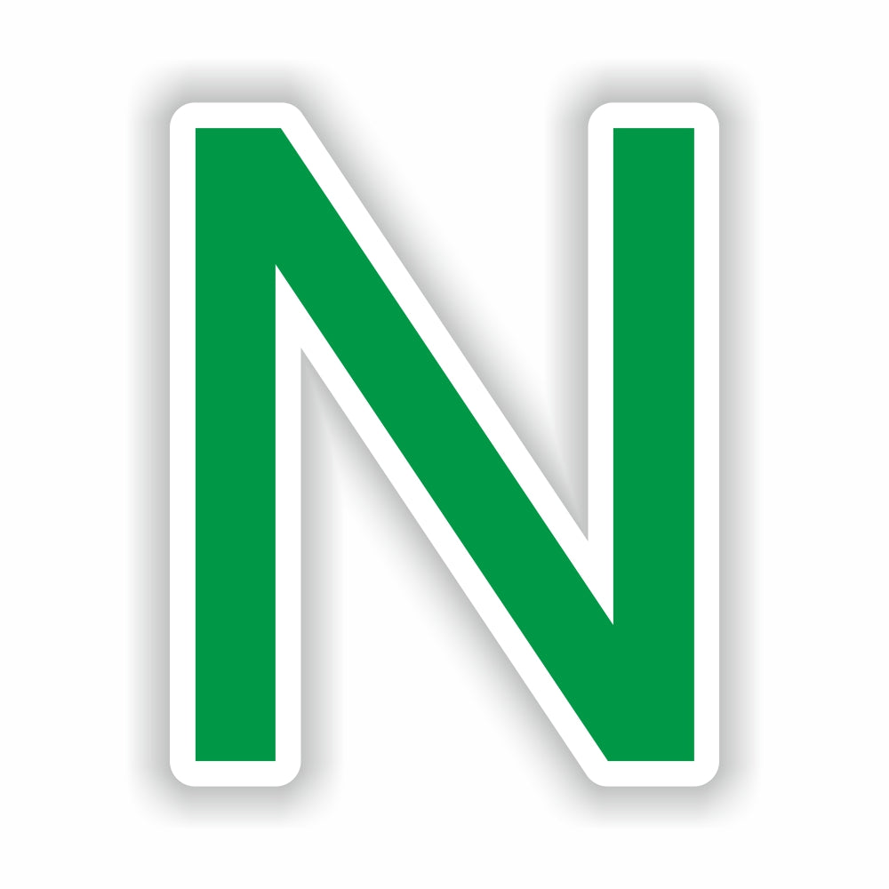 Letter N Green