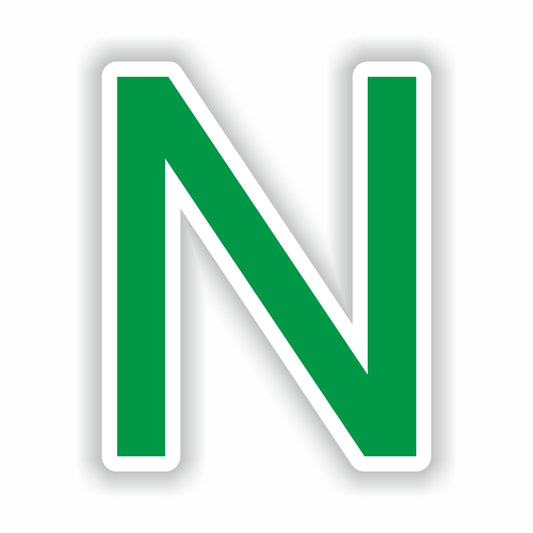 Letter N Green