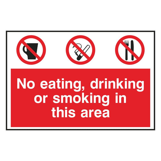 No Eating,Drinking Or Smoking In This Area
