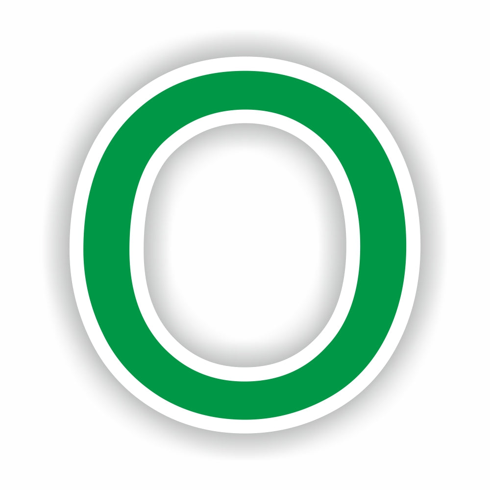 Letter O Green