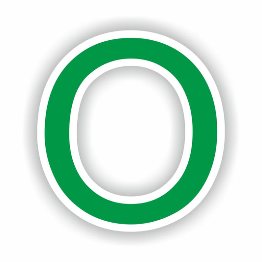 Letter O Green