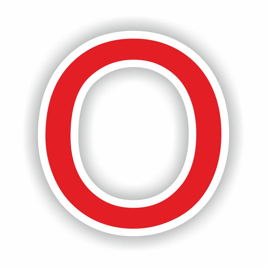 Letter O Red