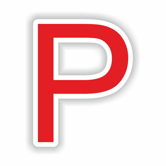 Letter P Red