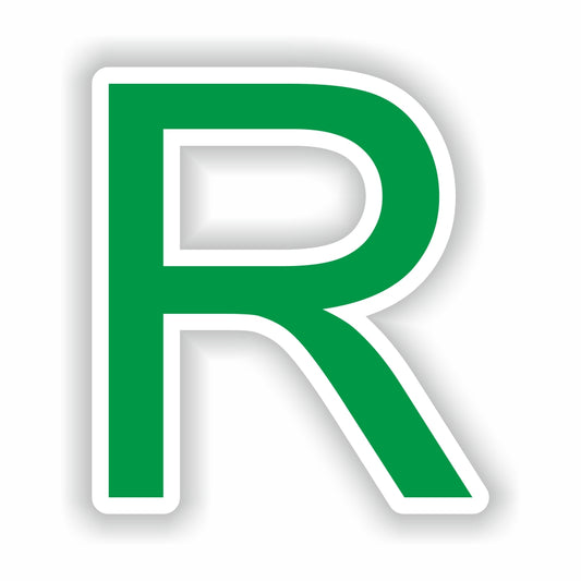 Letter R Green