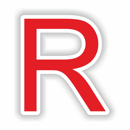 Letter R Red