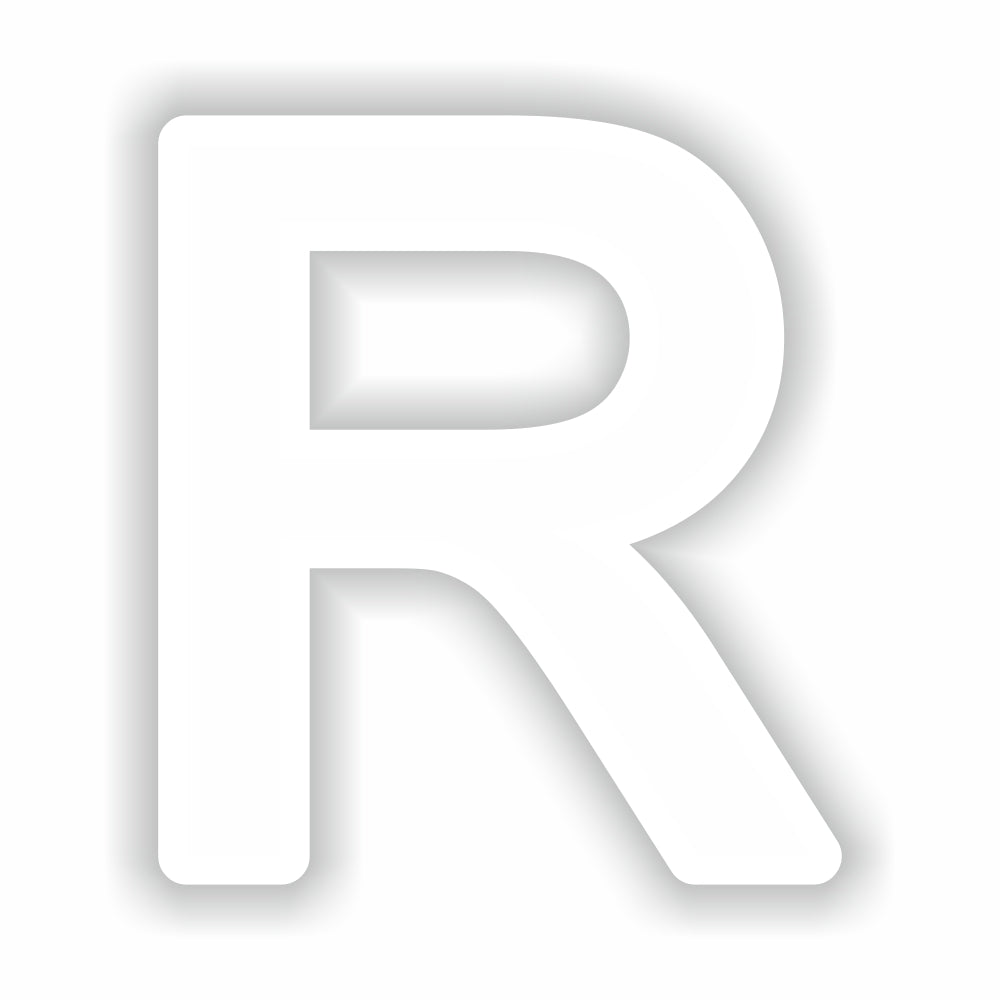 Letter R White