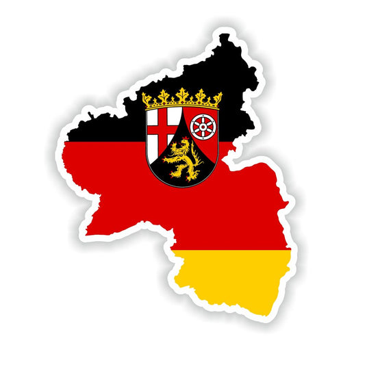 Rhineland Palatinate Map Flag