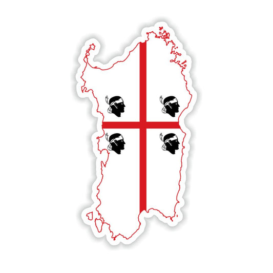 Sardinia Sardegna Map Flag