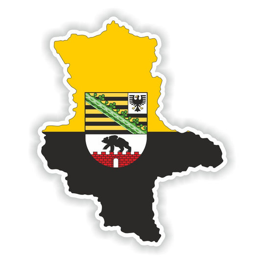 Saxony Anhalt Map Flag