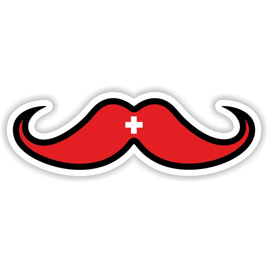 Switzerland Moustache Flag