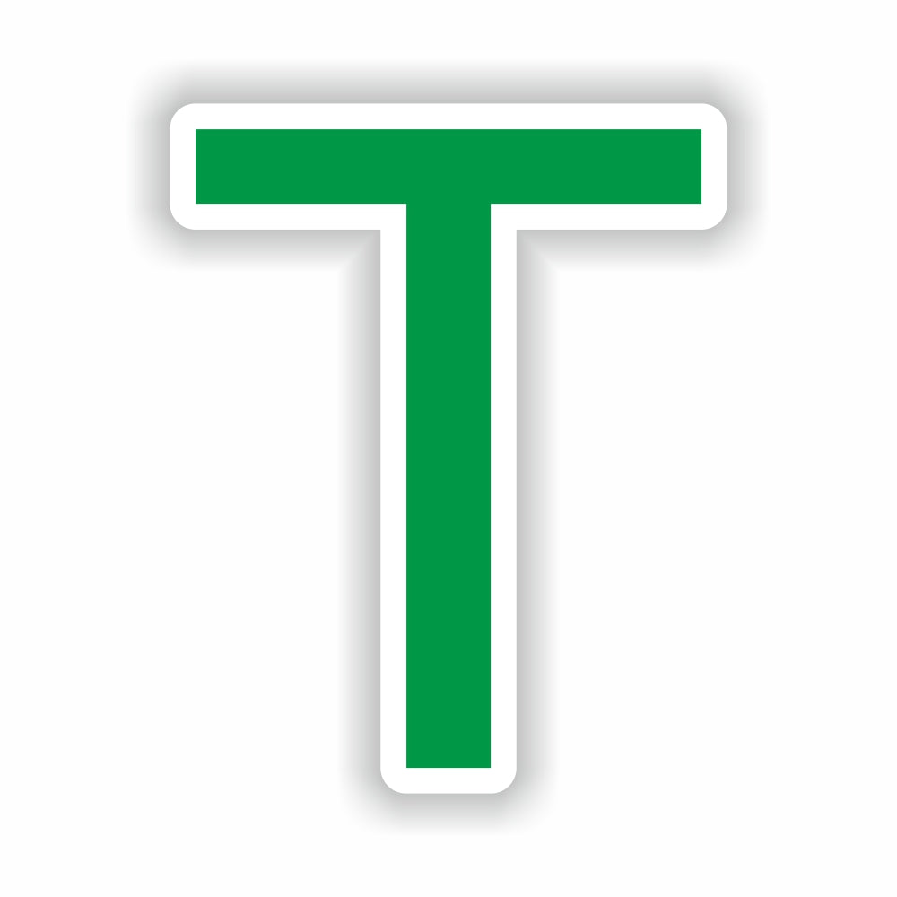 Letter T Green