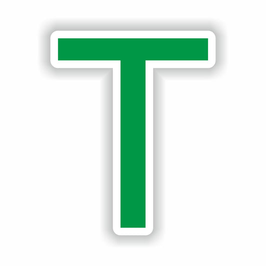 Letter T Green