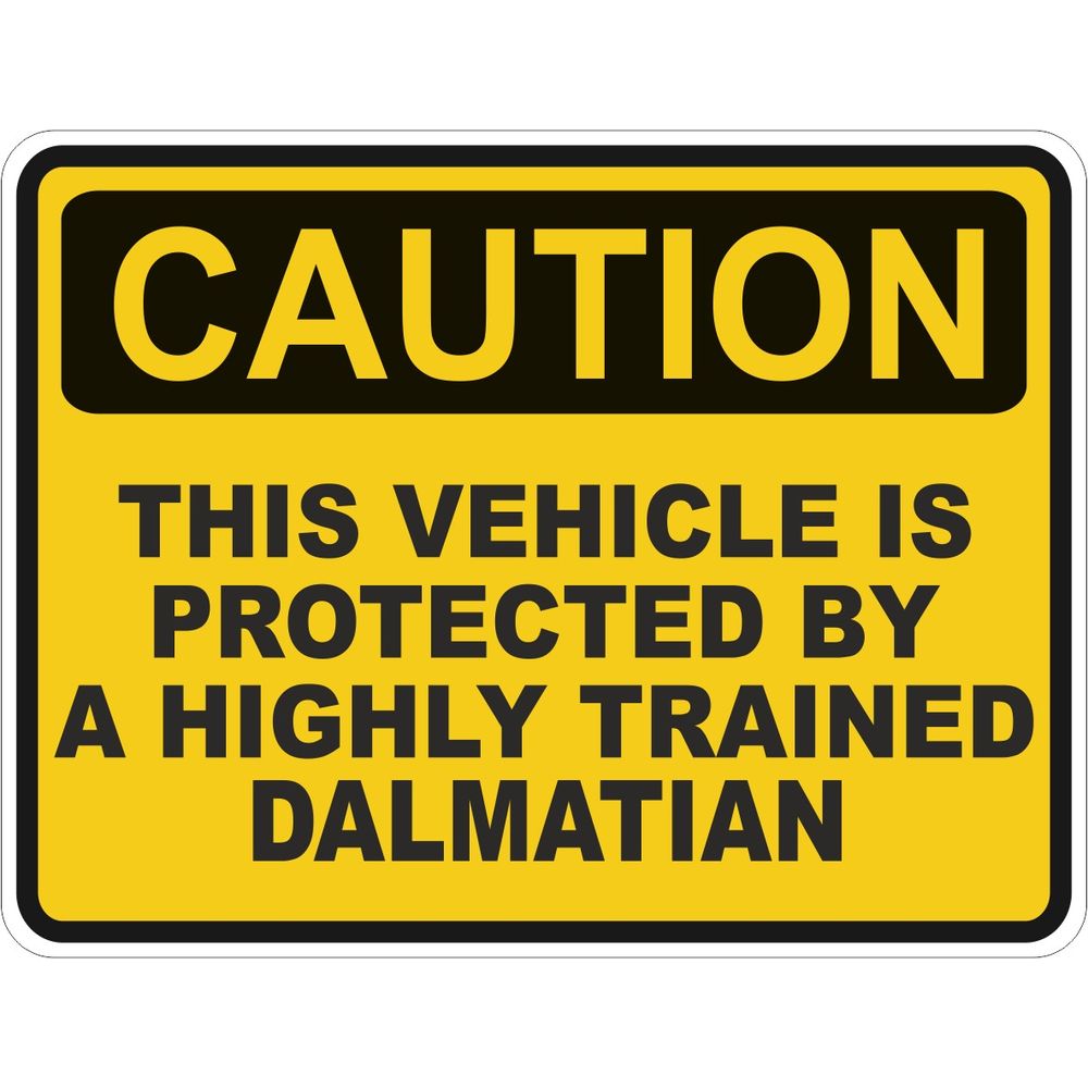 Caution Dalmatian