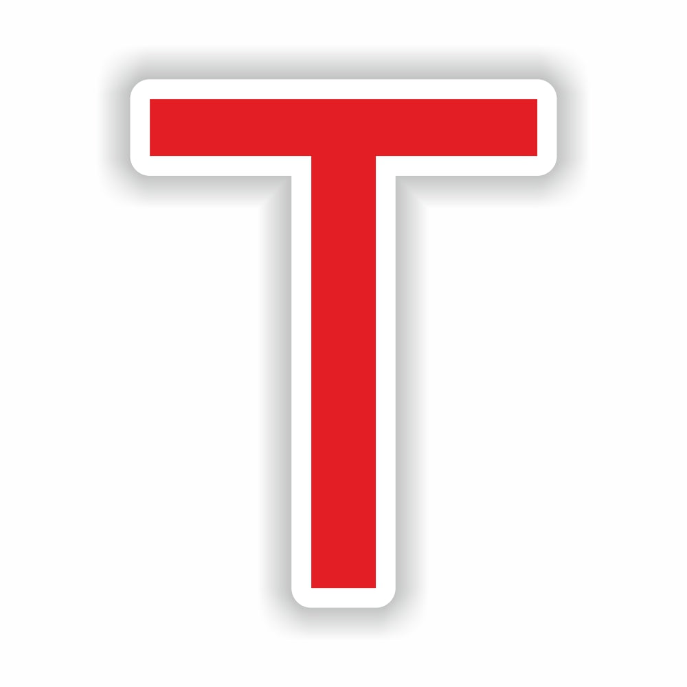 Letter T Red