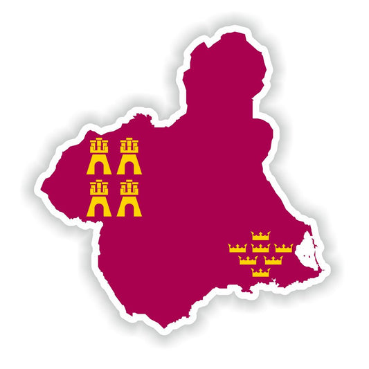 Murcia Region Spain Map Flag