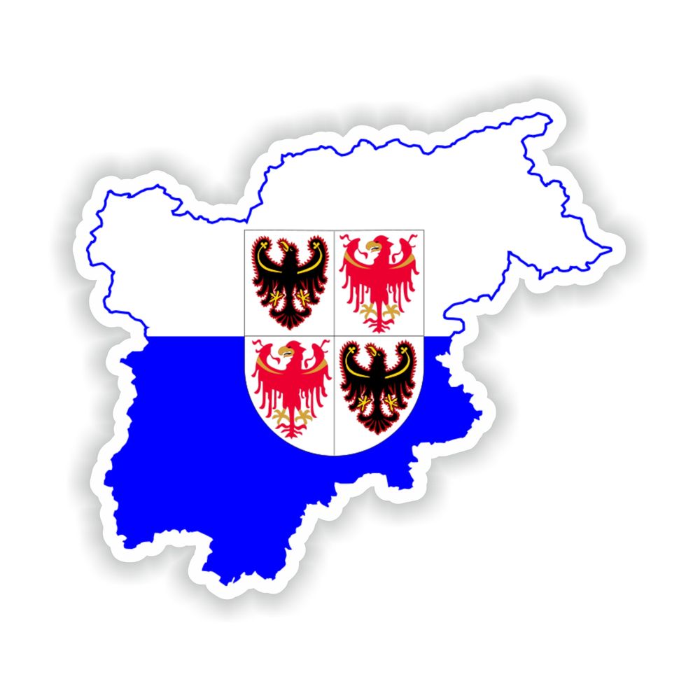 Trentino Alto Adige South Tyrol Map Flag