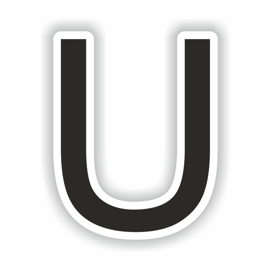 Letter U Black