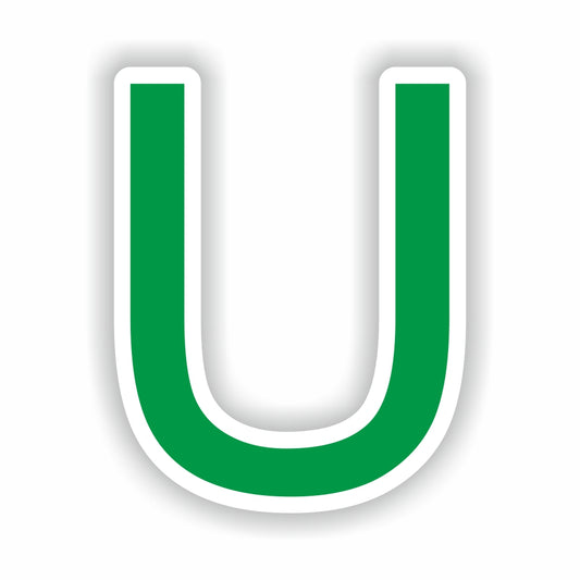 Letter U Green