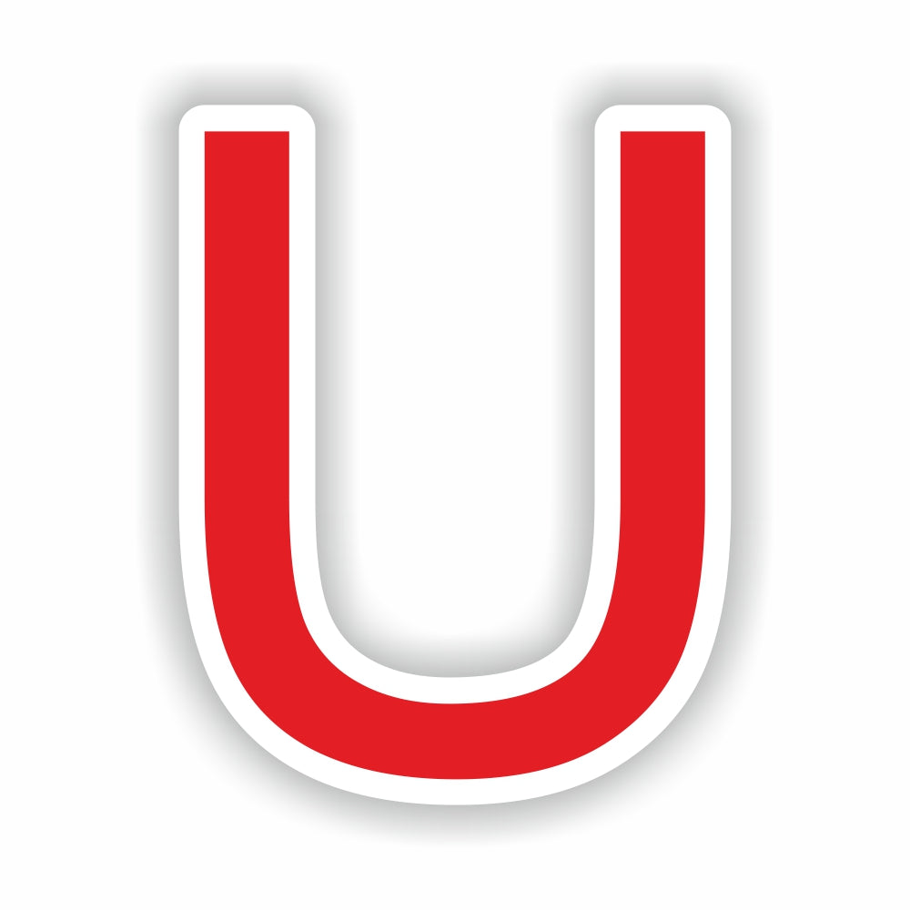 Letter U Red