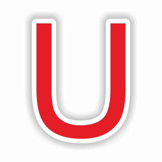 Letter U Red