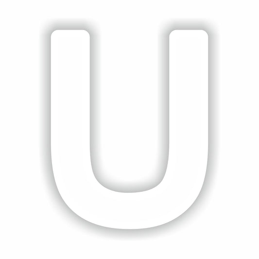 Letter U White