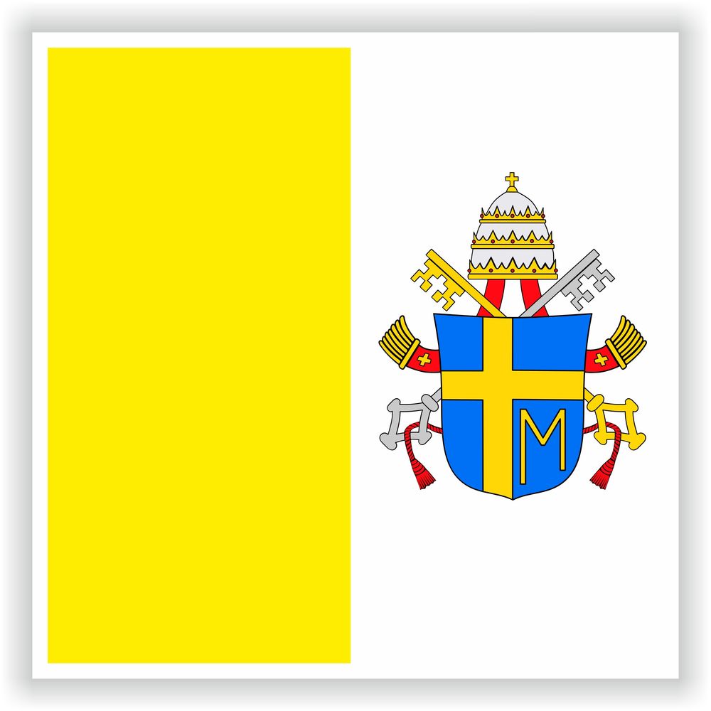 Vatican Flag With John Paul Coat