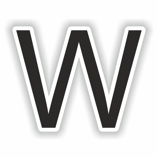 Letter W Black