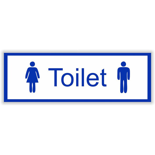 Wc Sign Toilet Blue