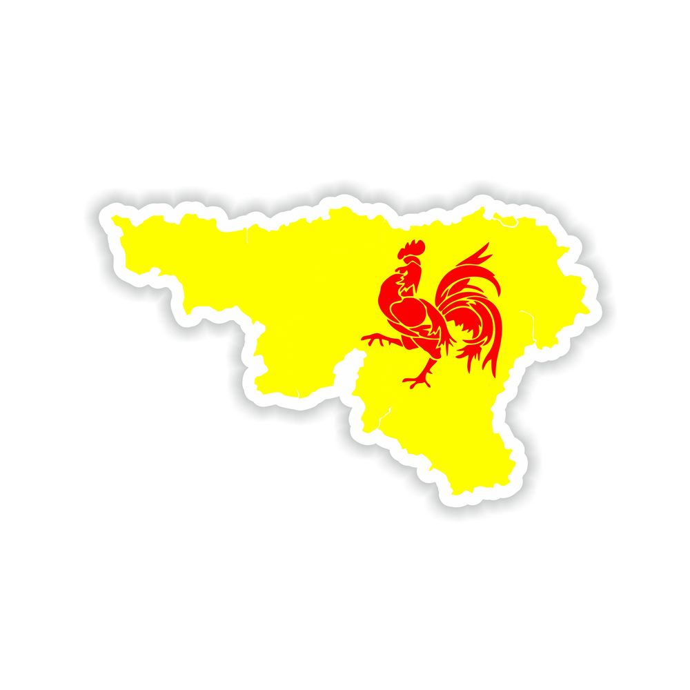 Wallonie Map Flag