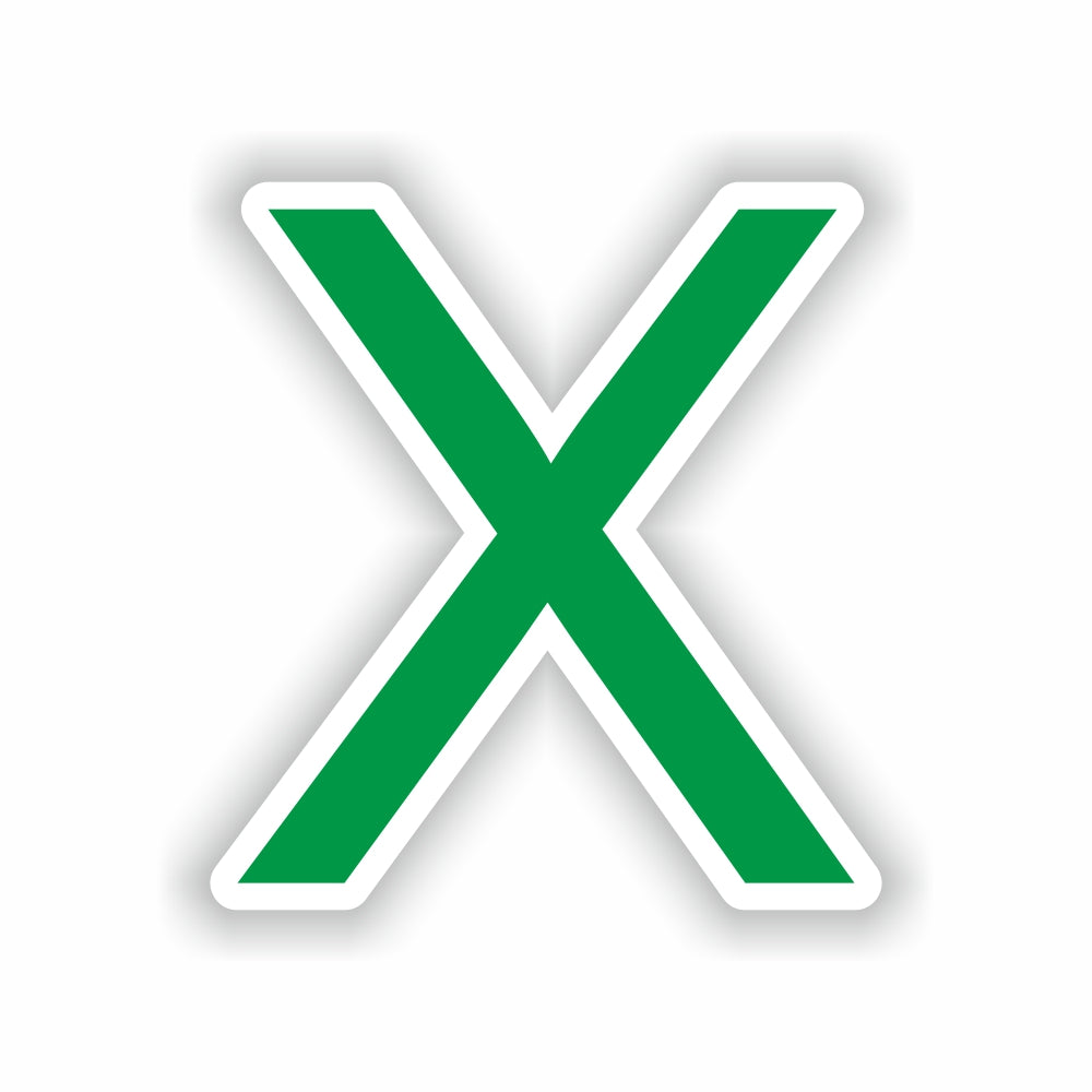 Letter X Green