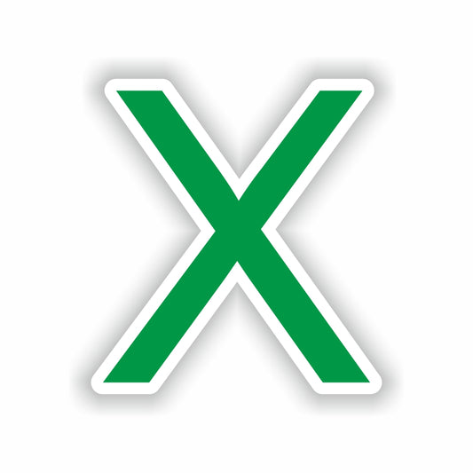 Letter X Green