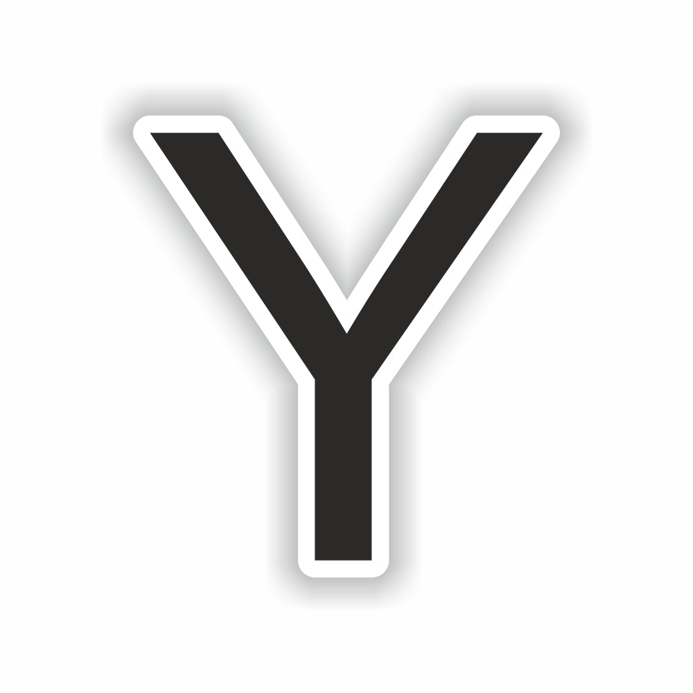 Letter Y Black