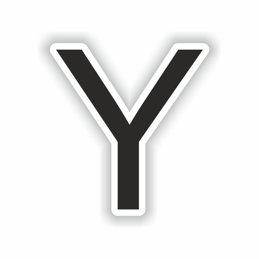 Letter Y Black