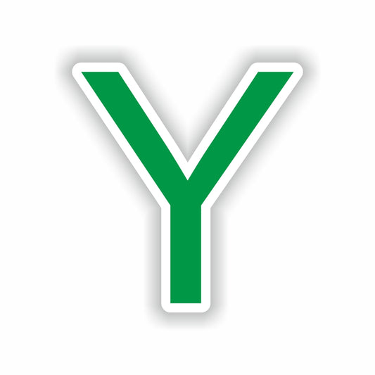 Letter Y Green