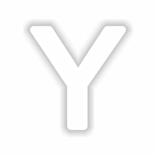 Letter Y White