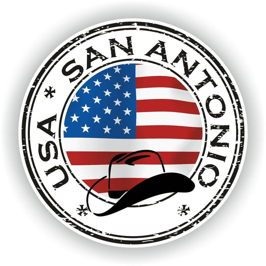 USA San Antonio United States Seal Round Flag