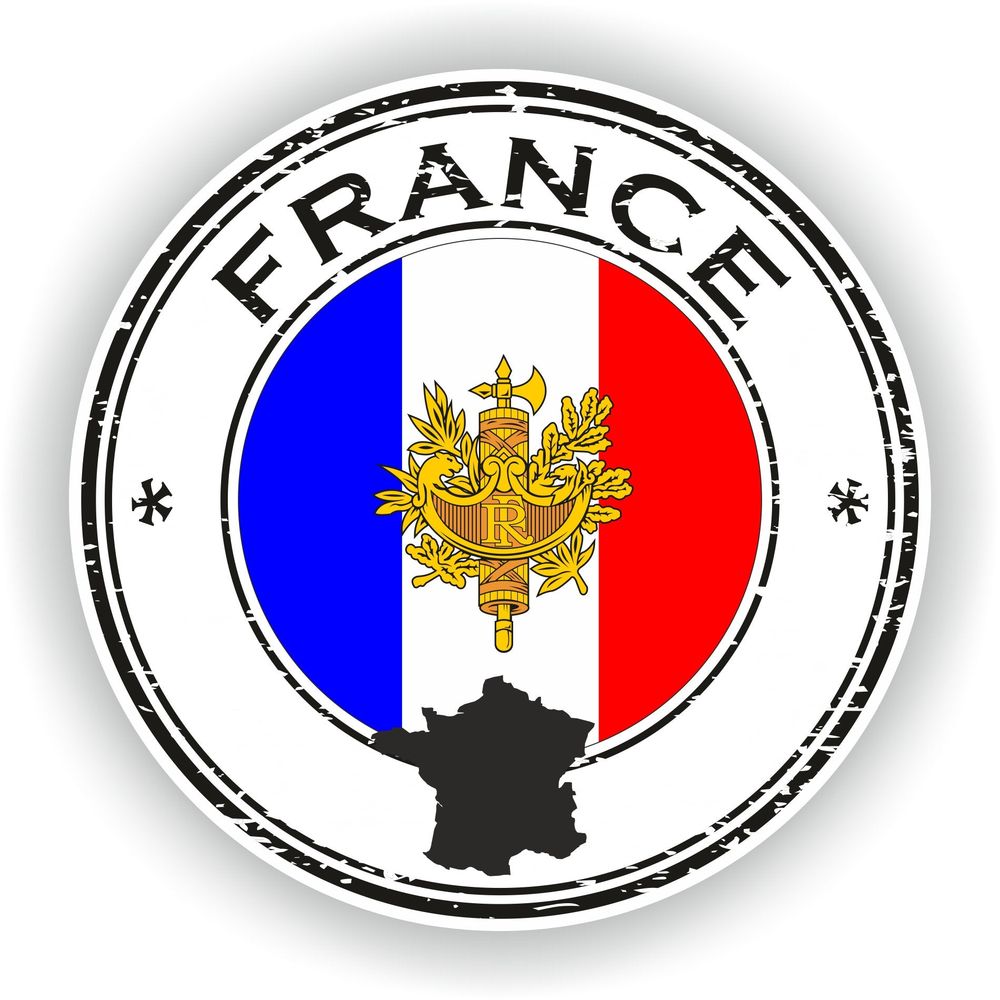 France Seal Round Flag
