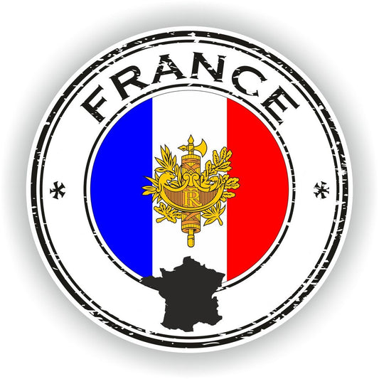 France Seal Round Flag