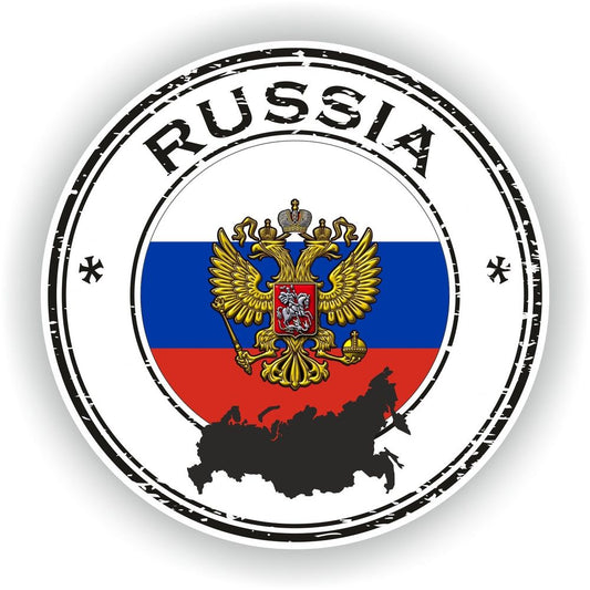 Russia Seal Round Flag