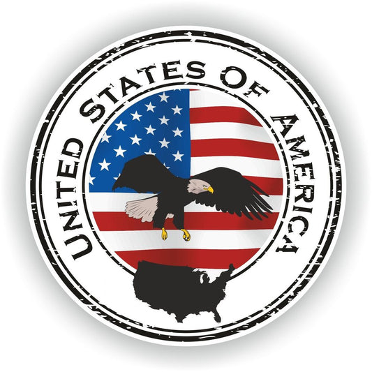 United States USA Seal Round Flag